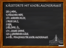 Käsetorte mit Knoblauchsrauke