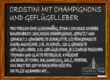 Crostini mit Champignons und Geflügelleber