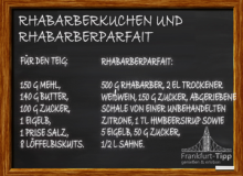 Rhabarberkuchen und Rhabarberparfait