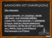 Kaninchen mit Champignons