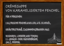 Crèmesuppe von karamelisiertem Fenchel