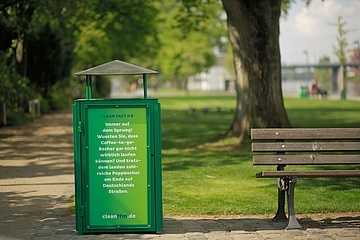 40 green rubbish bins are to ensure a clean Main riverbank