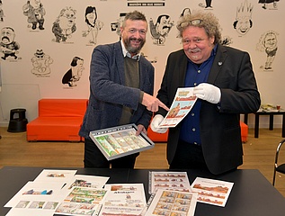 Ralf König schenkt dem Caricatura Museum Frankfurt zum 10jährigen Jubiläum sechs Bildergeschichten