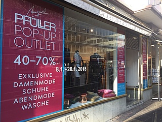 Das August Pfüller Pop Up Outlet lockt mit satten Rabatten