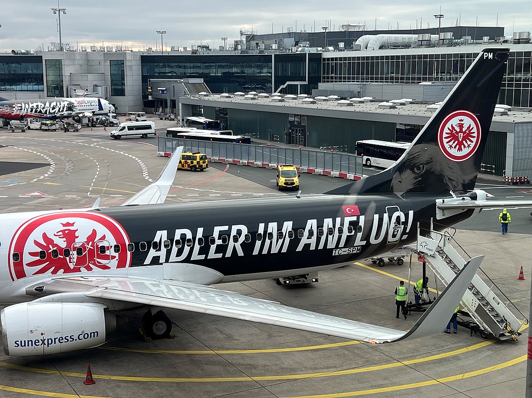 New eagle for Eintracht Frankfurt: First landing of the SGE Express ...