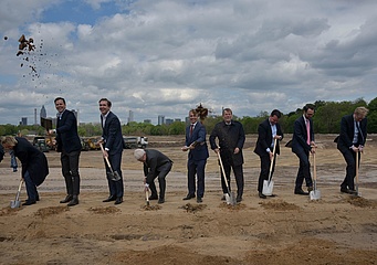 Groundbreaking ceremony for the construction of the new DFB and its academy