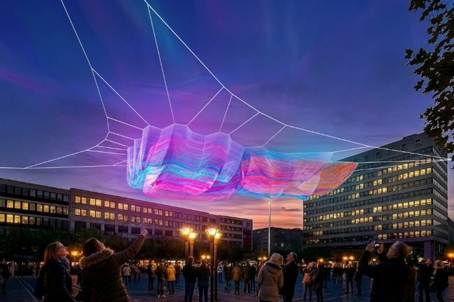 'A Sky Full of Hope': Kunstwerk überspannt die Konstablerwache