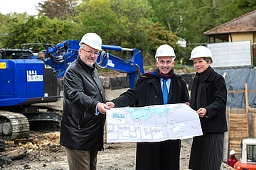 Auf der Baustelle der neuen Pinguin-Anlage im Zoo