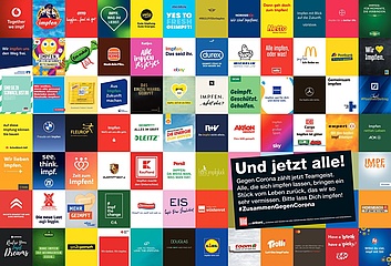 #ZusammenGegenCorona: Unternehmen rufen gemeinsam zum Impfen auf