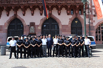 New city police officers for more security for Frankfurt
