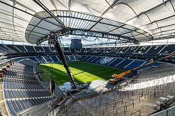 Platz für mehr Fans im Stadion: Umbau des Deutsche Bank Parks liegt im Zeitplan