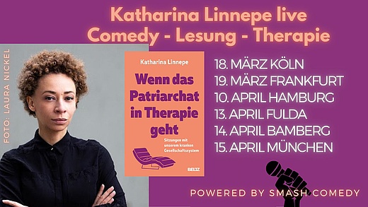 Katharina Linnepe: Comedy-Lesung zum Buch "Wenn das Patriarchat in Therapie geht"