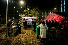 Feierabendkarrée: Frankfurter Brauunion lädt in den Weihnachtsbiergarten im Gutleut