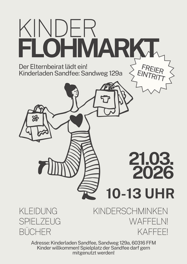 Kinderflohmarkt in der Kita Sandfee in Frankfurt