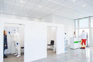 New COVID test center opens in downtown Frankfurt