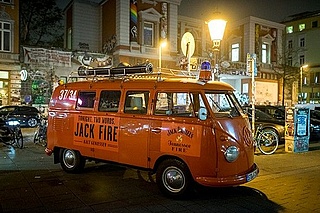 Das JACK FIRE Mobil besucht Frankfurt
