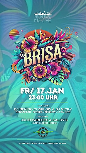 BRISA – Die neue Reggaeton & Perreo Party von Frankfurt de Noche