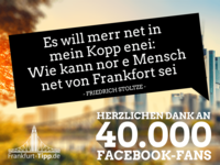 Online-Stadtführer Frankfurt-Tipp freut sich über 40.000 Facebook-Fans