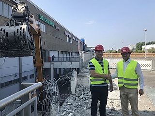 Baustart für den Parkhaus-Umbau im Hessen-Center Frankfurt