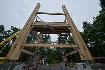 Facts and figures on the starting shot for the assembly of the new Goethe Tower