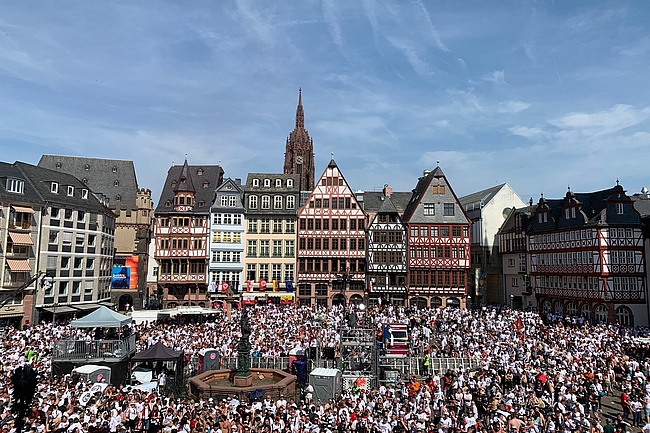 DFB Cup Final: Eintracht Frankfurt reception at Römerberg