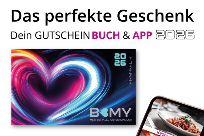 B-MY Gutscheinbuch und B-MY GutscheinApp Frankfurt 2026
