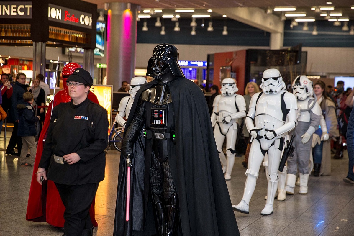 Darth Vader Lands At Frankfurt Airport