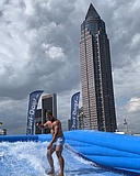 Surf Days 2022 - Surfing on the roof of the Skyline Plaza