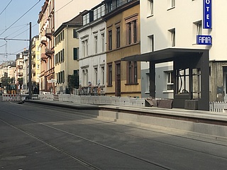Construction site Eckenheimer Landstraße: Line U5 runs from October 10