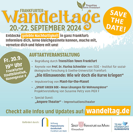 Frankfurter Wandeltage 2024 - Auftaktveranstaltung