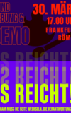 DEMO: ES REICHT! DIE SCHAM MUSS DIE SEITE WECHSELN – DIE VERANTWORTUNG AUCH!