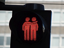 Couple of traffic lights permanently installed