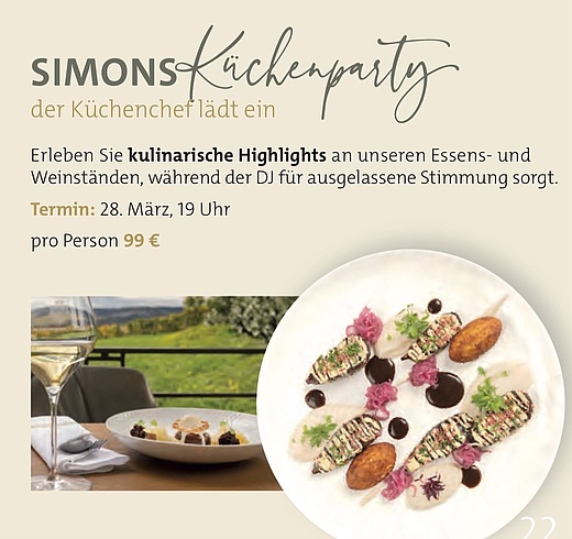 Küchenparty auf Schloss Johannisberg