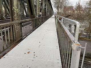 Endlich wieder schneller über den Main: Steg an der Main-Neckar-Brücke freigegeben