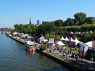 Relaxing at the Museumsuferfest