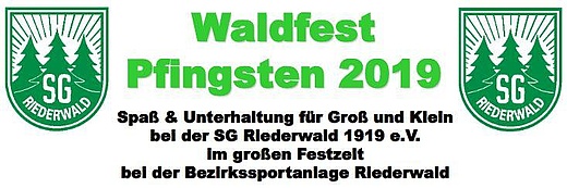 Waldfest Pfingsten bei der SG Riederwald