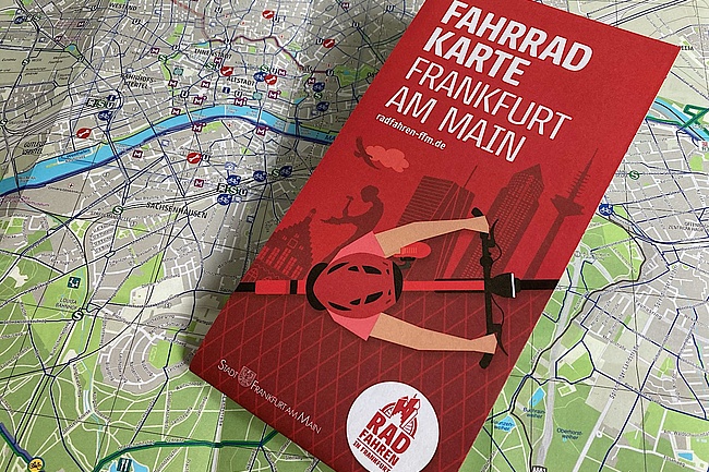 A bicycle city map for Frankfurt