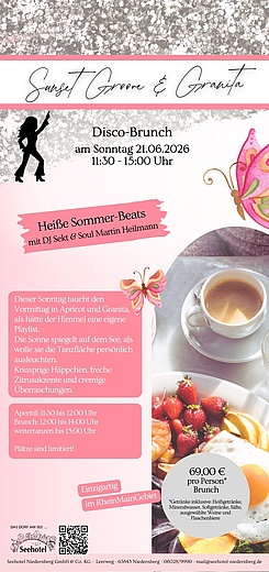 DISCO BRUNCH " Sunset Groove & Granita"
