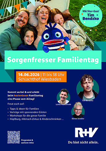 Großes R+V-Sorgenfresser-Familienfest in Wiesbaden – mit Live-Konzert von Tim Bendzko