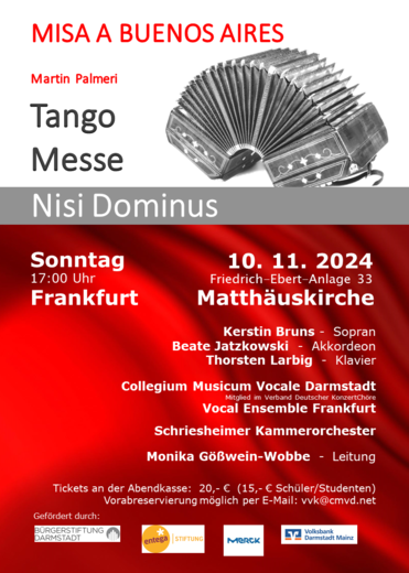 Misa à Buenos Aires von Martin Palmeri für Chor, Solisten und Orchester