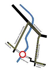 Full closure due to bridge construction work in Rödelheim, bus routes will be diverted