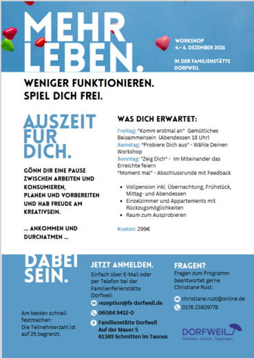 Mehr leben. Weniger funktionieren. Spiel dich frei.
