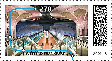 Stamp for a Frankfurt subway station