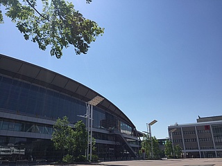 Frankfurt COVID-19 vaccination center is being built at the fairgrounds