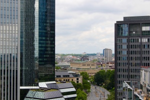 Filmdreh über den Dächern von Frankfurt