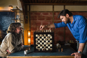 With the heart through the wall